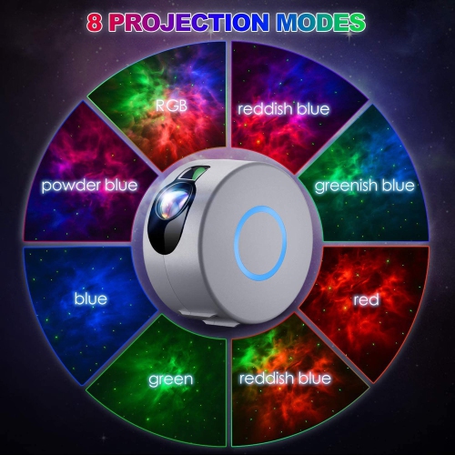 Star Night Light Projector with Remote Control LED Nebula Galaxy Projector for Baby Adults Bedroom/Theater/Game Rooms/Party Grey - axGear
