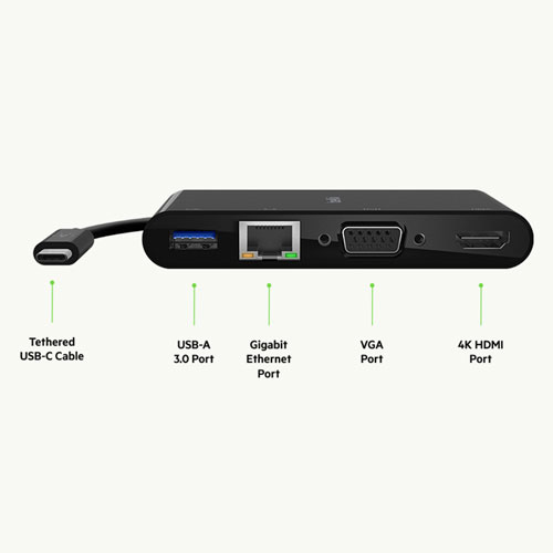 Belkin 4-in-1 USB-C Multimedia Hub (AVC005BTBK)