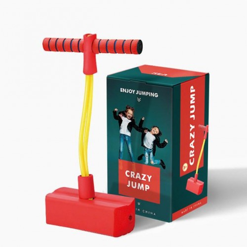 Children Kids Crazy Jump Pogo Hopper Stick Jumping Foam for Indoor Outdoor Use(Red)