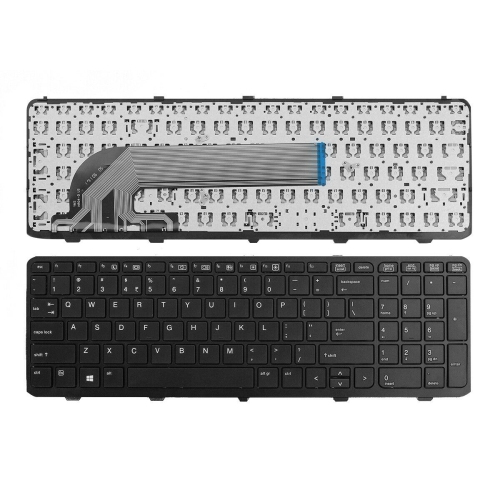 New Black US Laptop Keyboard with Frame for HP Probook 450 G0 G1 G2, 455 G1 G2, 470 G0 G1 G2 Non Backlit