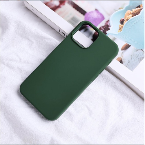 CC  Topsave Shockproof Liquid Silicone Gel Rubber Full Body Protection Anti-Shock Cover Case Drop Protection for Iphone 13 Pro Max (6.7)-Dark In Green