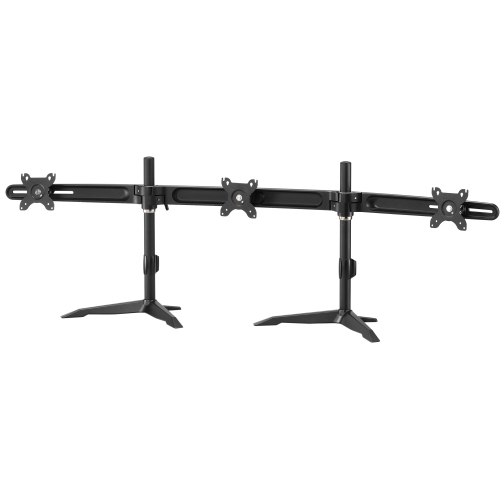 Amer Mounts - Triple monitor stand for up to 30" displays VESA mounting support - AMR3S30