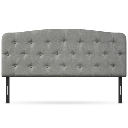 Costway Full Size Upholstered Headboard Only Adjust Button Tufted Faux Linen