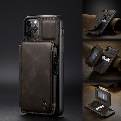 CaseMe Back case Card Slot Retro Matte Synthetic Leather Wallet Zipper Stand Cover for iPhone 13 - Free Shipping