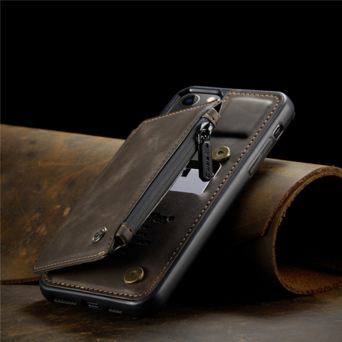 CaseMe Back case Card Slot Retro Matte Synthetic Leather Wallet Zipper Stand Cover for iPhone 13 - Free Shipping