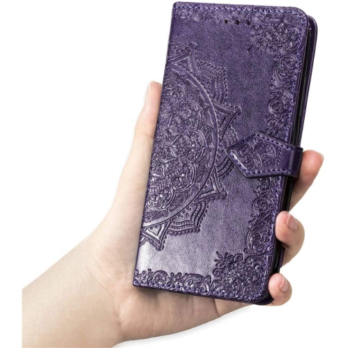 LEDEX Luxury Embossed Mandala Floral Pattern Premium PU Leather Flip Wallet Case SKYXD Luxury 3D for iPhone 13 - Free Shipping