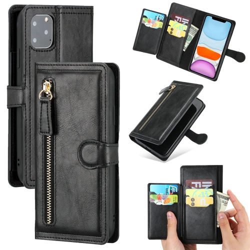 Zipper Passport ID Card Holder Flip PU Leather Foldable Wallet Case Cover C