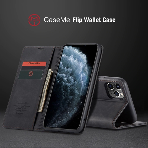 CaseMe Wallet Case Anti-Fall Retro Handmade Leather Magnetic Case Card Slot for iPhone 13 - Free Shipping