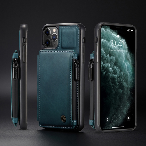 CaseMe Back case Card Slot Retro Matte Synthetic Leather Wallet Zipper Stand Cover for iPhone 13 - Free Shipping