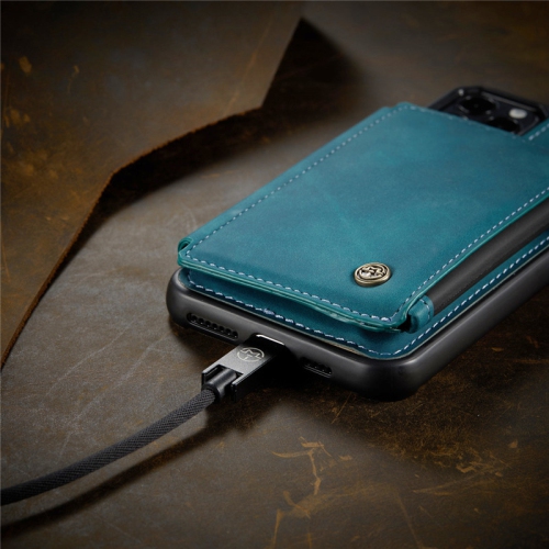 CaseMe Back case Card Slot Retro Matte Synthetic Leather Wallet Zipper Stand Cover for iPhone 13 - Free Shipping