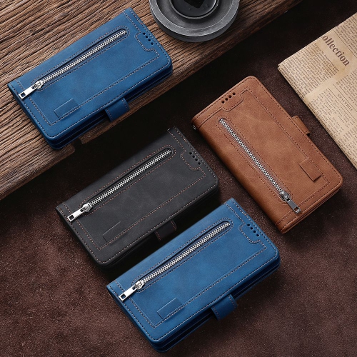 WillCase Wallet Leather Magnetic Case Shockproof Leather Zipper Flip Cover Credit Card Holder for iPhone 13 - Free Shipping