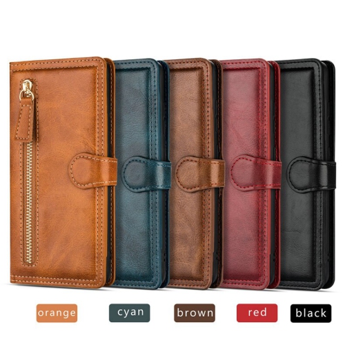 Kelvin Leather Flip Zipper Magnetic Wallet Phone Case Card Holder For Samsung Galaxy S21 Ultra - Free Shipping