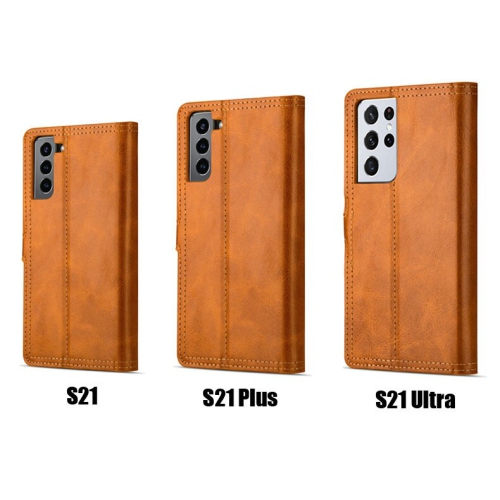 Kelvin Leather Flip Zipper Magnetic Wallet Phone Case Card Holder For Samsung Galaxy S21 Ultra - Free Shipping