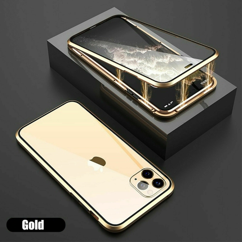 BRENDA 360° Front+Back Clear Tempered Glass Metal Magnetic Case Cover For iPhone 13 - Free Shipping