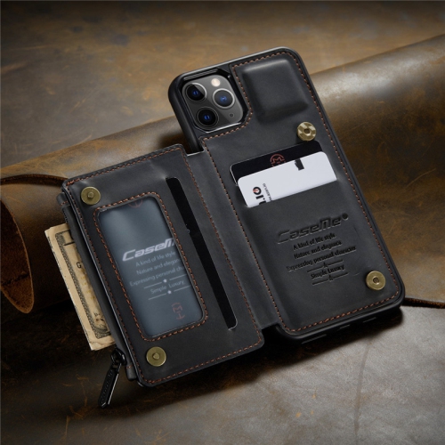 CaseMe Back case Card Slot Retro Matte Synthetic Leather Wallet Zipper Stand Cover for iPhone 13 - Free Shipping