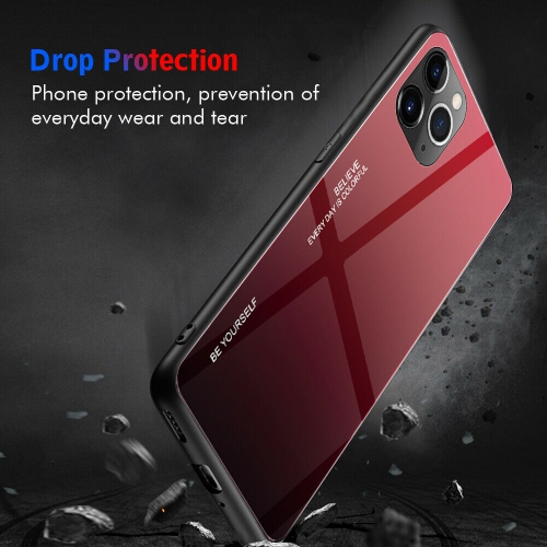 HELVIS Gradient Tempered Glass Phone Case Cover For iPhone 13 - Free Shipping