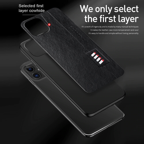 TONDAR Fashion Leather Texture Shockproof Case Ultra Light Back Cover for iPhone 13 - Free Shipping