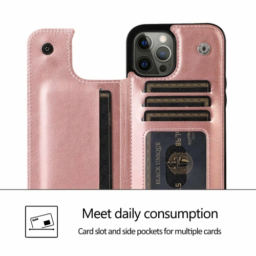 Merlin Étui portefeuille en cuir PU avec avec Cartes Poches Arrière Coque pour iPhone 13 Pro Max