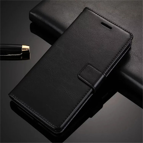 LEDEX  Magnetic Leather Flip Wallet Stand Case Cover Card Holder for Iphone 13 Pro Max (Black)