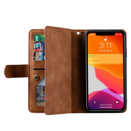 WillCase Wallet Leather Magnetic Case Shockproof Leather Zipper Flip Cover Credit Card Holder for iPhone 13 - Free Shipping