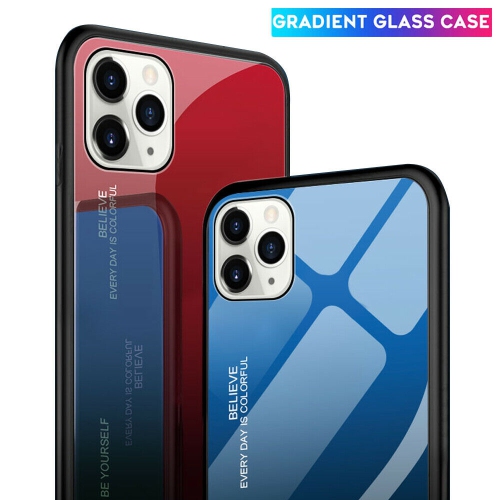 HELVIS Gradient Tempered Glass Phone Case Cover For iPhone 13 - Free Shipping