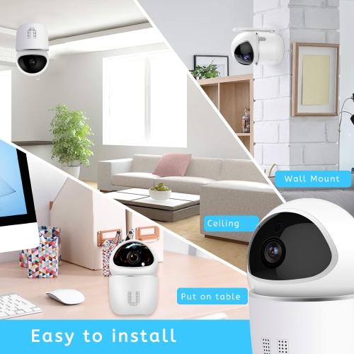 SELIN Security Camera Wireless Full HD 1080P WiFi Home Dome Surveillance Cameras Two-Way Audio Motion Detection Night Vision Pan/Tilt/Zoom for