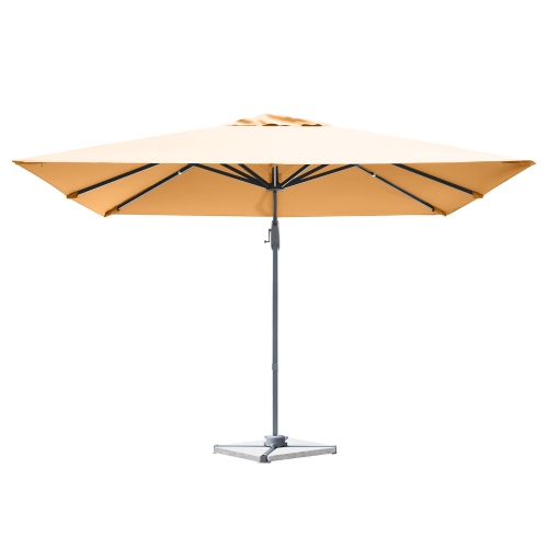 Costway 10x10 ft Patio Offset Cantilever Umbrella Aluminum 360° Rotation Tilt