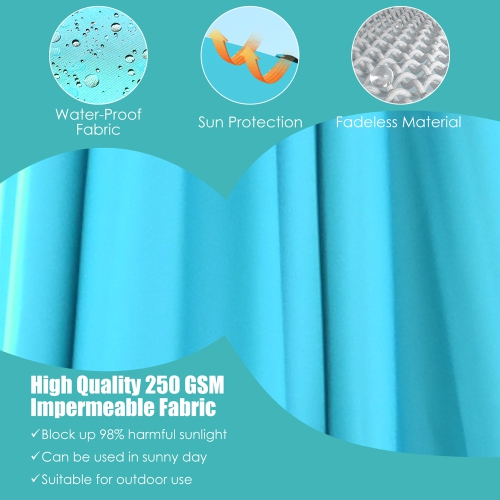 Costway 10'x13' Patio Offset Cantilever Umbrella Aluminum 360° Rotation Tilt