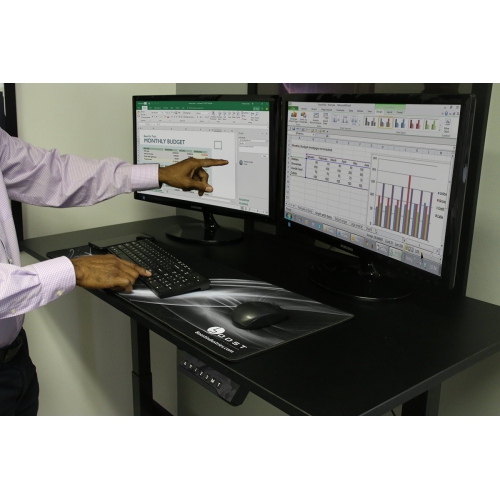 Boost Industries FS-OD465M 46" Motorized Height Adjustable Compact Office Desk with Bonus Mouse Pad