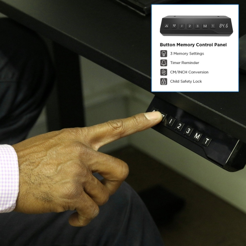 Boost Industries FS-OD465M 46" Motorized Height Adjustable Compact Office Desk with Bonus Mouse Pad