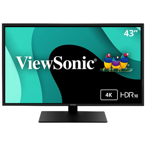 Viewsonic 43" 4K Ultra HD 75Hz 3ms GTG MVA LED Monitor (VX4381-4K) - Black