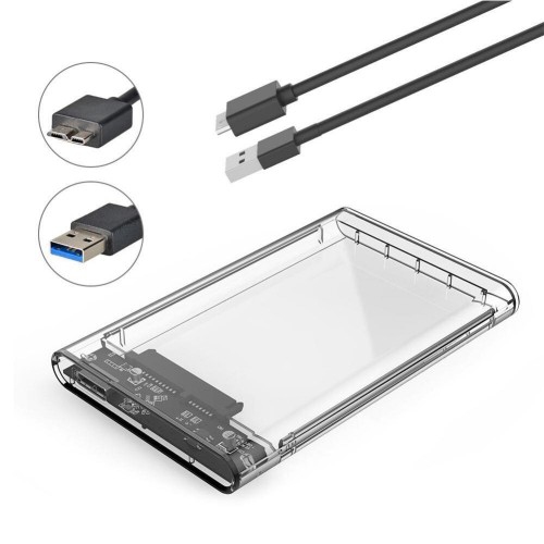 CABLESHARK  Transparent USB 3.0 to 2.5 SATA Hard Drive Enclosure