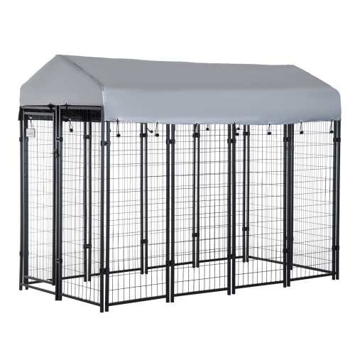 Large Outdoor Dog Kennel Steel Fence, Outdoor Dog Enclosures With Roof