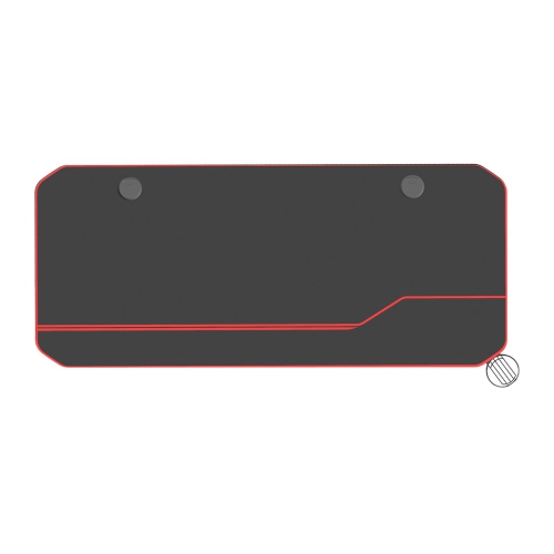 Bureau de jeu ergonomique en forme de T pour PC de 55 po, bureau d'ordinateur de bureau avec tapis de souris à couverture complète et plateau