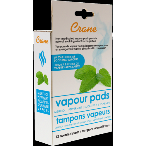 Crane Large Menthal Peppermint Eucalyptus Spearmint Vapor Pads