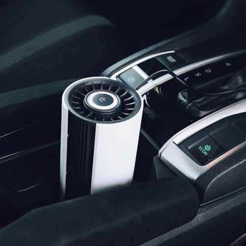 Purificateur d'air portatif Cyclone O2 de GekoGear avec filtre HEPA - Blanc