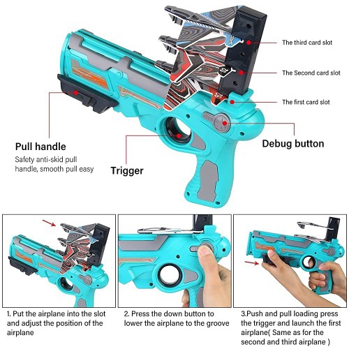 Jouet de lanceur automatique d'avion avec des avions de planeur de mousse de 4PCS pour des enfants