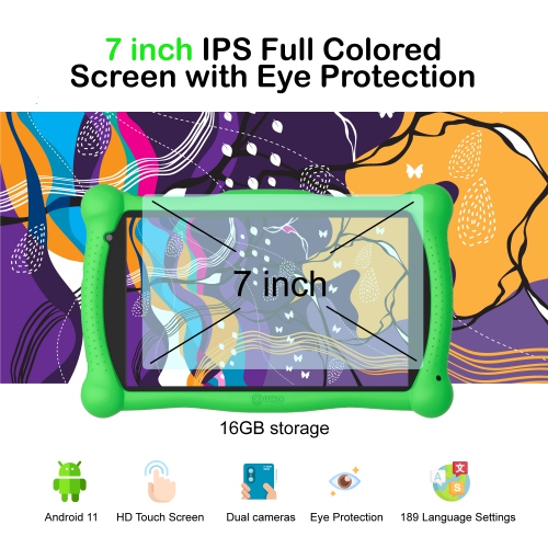 Contixo V10 Kids Tablet, 7" Inch HD, Wi-Fi , Educational Apps Pre-Installed, Parental Control - Android 11, 16GB, Learning Tablet for Kids Ages 3-7