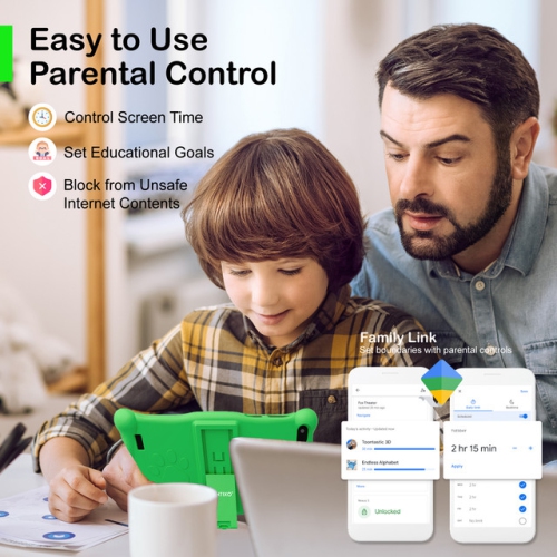 Contixo V10 Kids Tablet, 7" Inch HD, Wi-Fi , Educational Apps Pre-Installed, Parental Control - Android 11, 16GB, Learning Tablet for Kids Ages 3-7