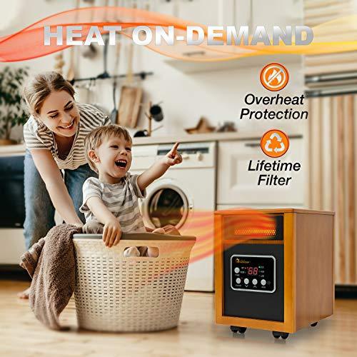 Dr Infrared Heater, DR968 Quartz Plus PTC Infrared Portable Space Heater