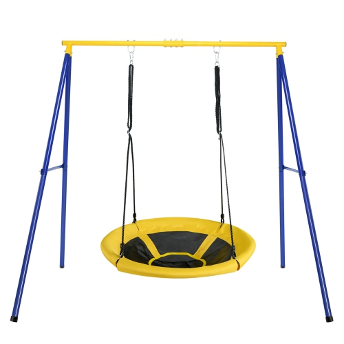 Gymax Extra Large Heavy Duty A-Frame Steel Swing Stand All-Steel Metal Swing Frame