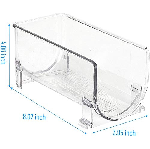 JINAMART Wine Bottle Organizer Stackable Clear Plastic Wine Rack Holder for Fridge Pantry Countertop Kitchen Table Top Free-Standing Storage for 4