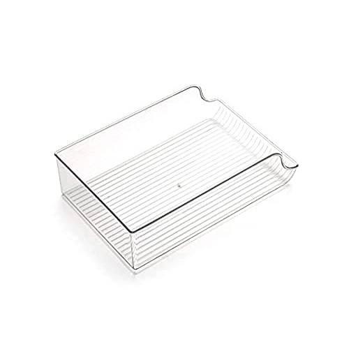 JinaMart Wide Plastic Kitchen Water Bottle Storage Organizer Tray Rack - Holder and Organizer for Refrigerators, Freezers, Cabinets, Pantry(Set of 1)