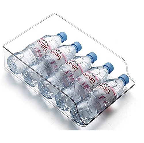JinaMart Wide Plastic Kitchen Water Bottle Storage Organizer Tray Rack - Holder and Organizer for Refrigerators, Freezers, Cabinets, Pantry(Set of 1)