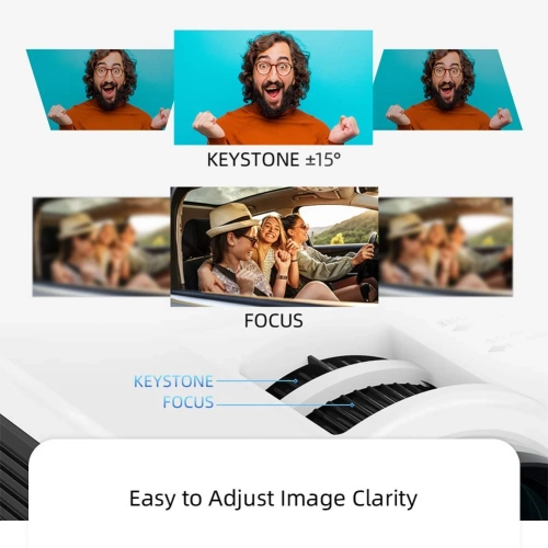 Ensemble avec mini projecteur sans fil natif 720P Leisure 3&nbsp;W PRO de Vankyo avec trépied