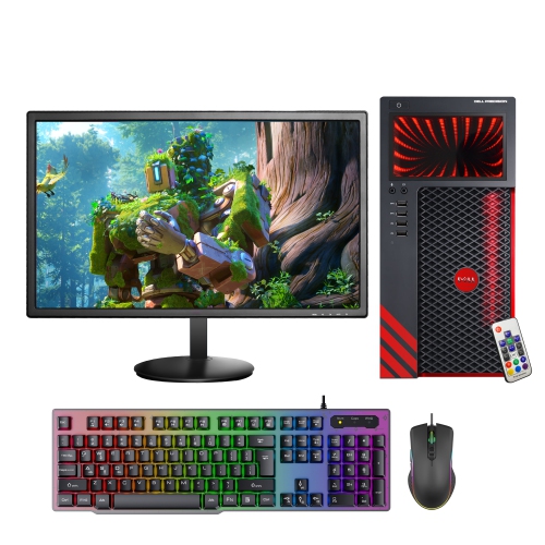 Dell Precision Gaming PC Tower - GT 1030 2GB, Intel Core i5, 16GB Memory, 512GB SSD + 500GB HDD, Win 10 Pro, RGB + 24" Monitor by DELL - Refurbished condition - Image 2