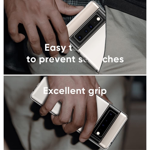 Google Pixel 6 Pro Case, KeeGuard Ultra [Slim Thin] Scratch Resistant TPU Rubber Soft Silicone Protective Crystal Clear Case Cover for Google Pixel 6