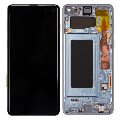 ESOURCE PARTS  Replacement Oled Display Touch Screen Digitizer Assembly With Frame for Samsung Galaxy S10 - Prism In Blue