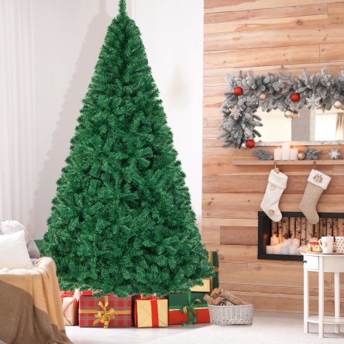 Topbuy 8' Artificial PVC Christmas Tree w/ Stand Holiday Season Green