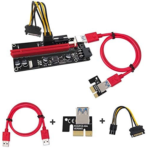CONVERTISSEUR USB PCIE VER009S. 1x à 16x. Carte graphique Etherium altcoin